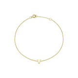 9ct Yellow Gold Mini Initial Bracelet