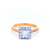 Princess Cut Diamond Cluster Engagement Ring