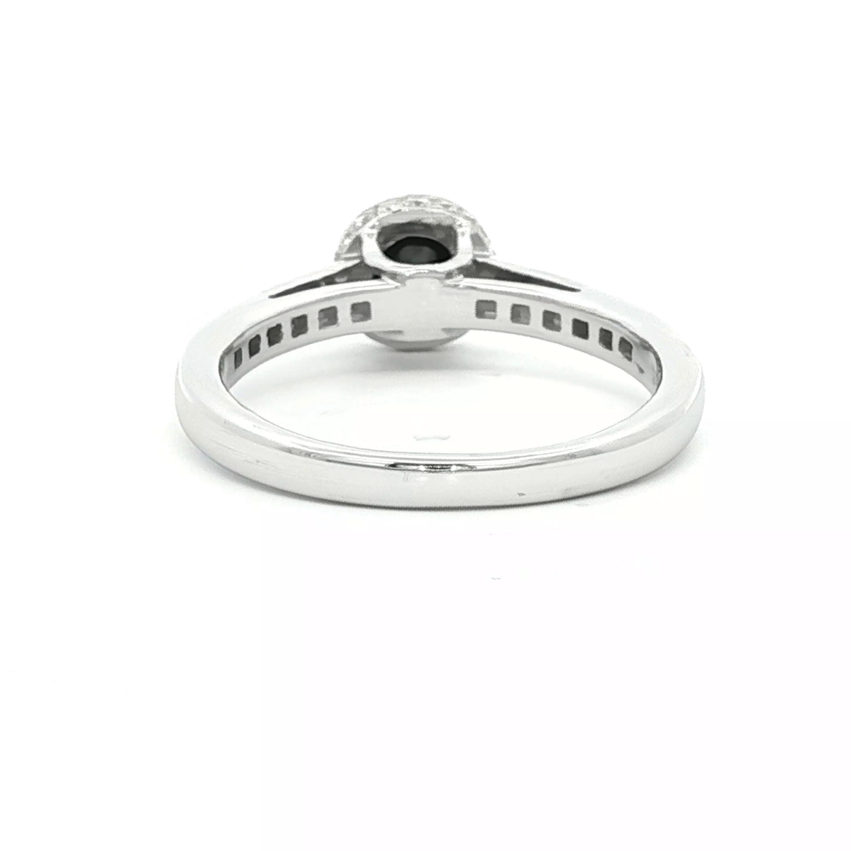 Black Diamond Ring in 18 Carat White Gold