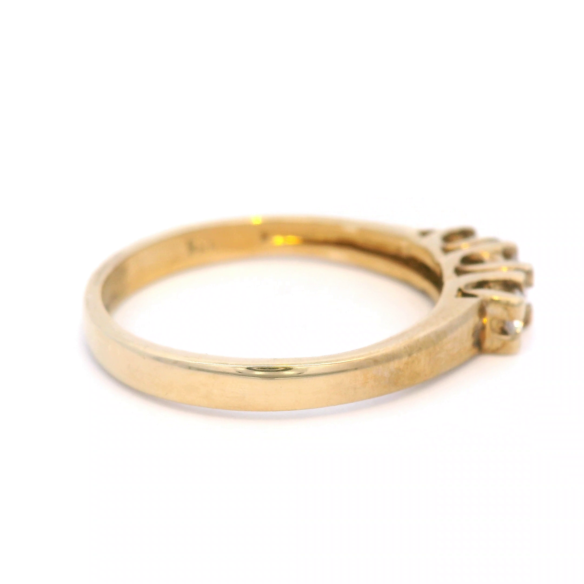 Trilogy Diamond Dress Ring in Yellow Gold