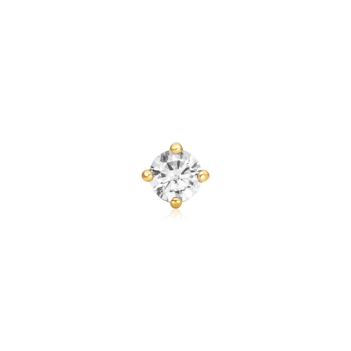 Ania Haie Gold Sparkle Round Barbell Single Earring