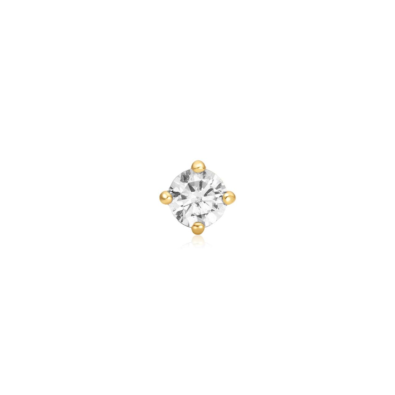 Ania Haie Gold Sparkle Round Barbell Single Earring