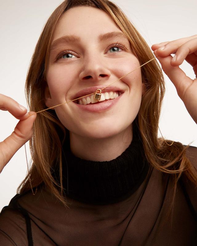 PDPAOLA Engrave Me Bond Gold Necklace