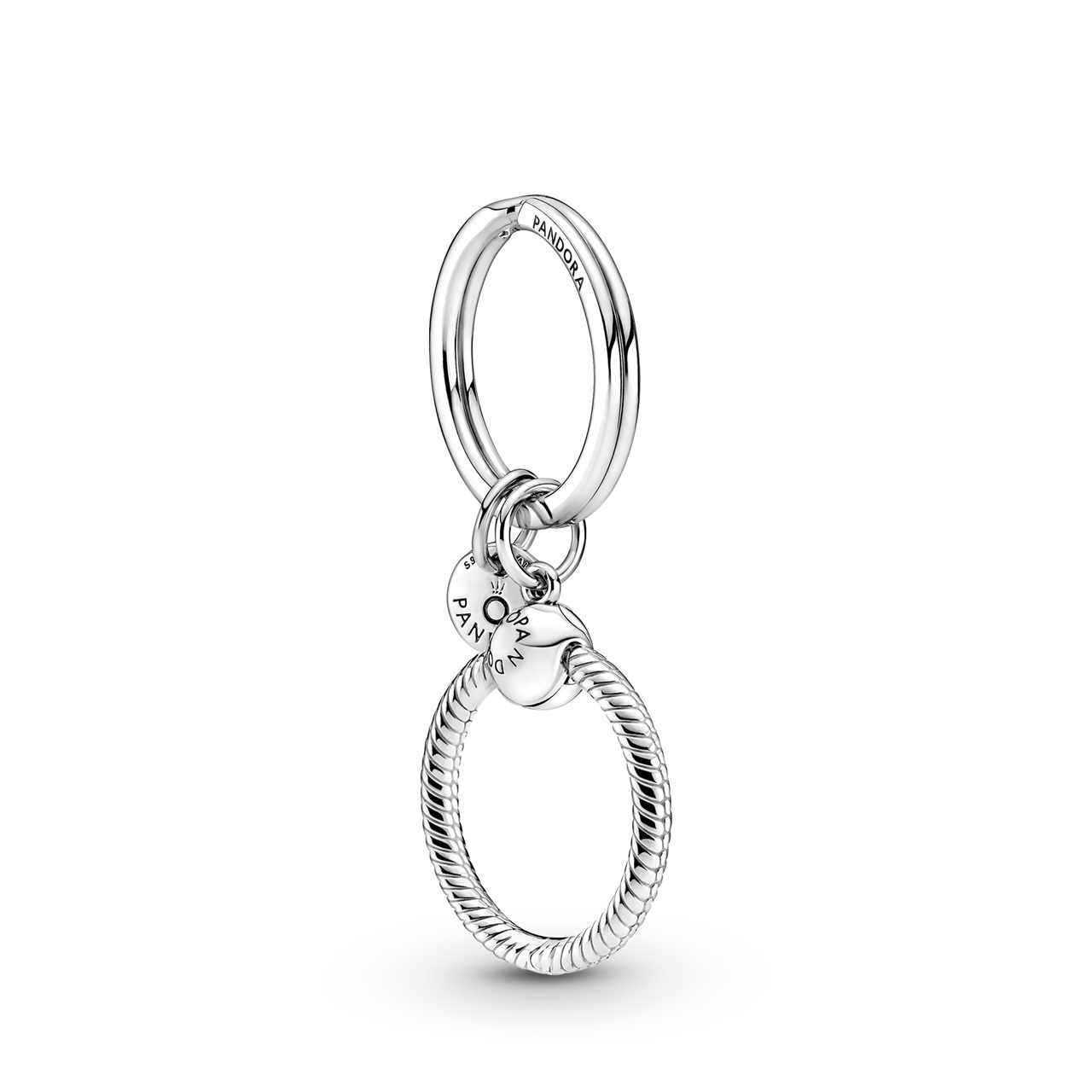 O Pendant Silver Key Ring