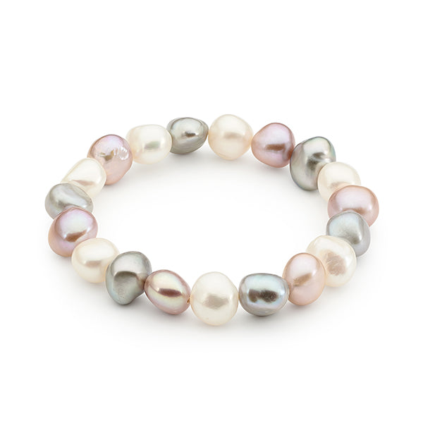 IKECHO Audrey Pastel Baroque Pearl Stretch-Fit Bracelet