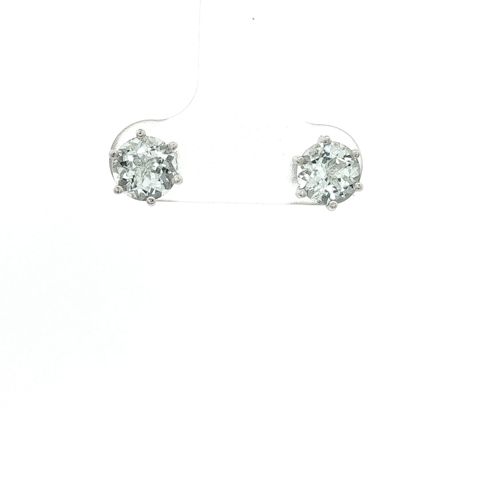 Classic Diamond Stud Earrings in White Gold