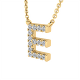 Diamond Set "S" Initial Necklace in 9 carat Yellow Gold