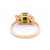 Green and Pink Tourmaline Dress Ring in Yellow Gold