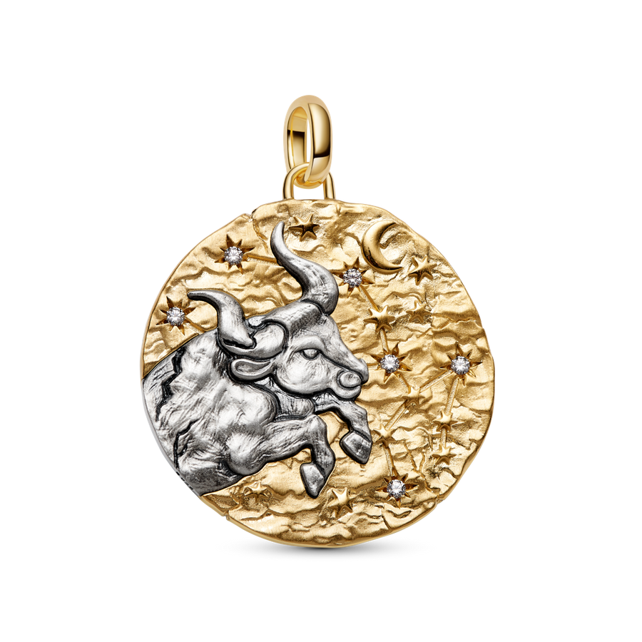 Pandora Taurus Zodiac Oversized Medallion Charm