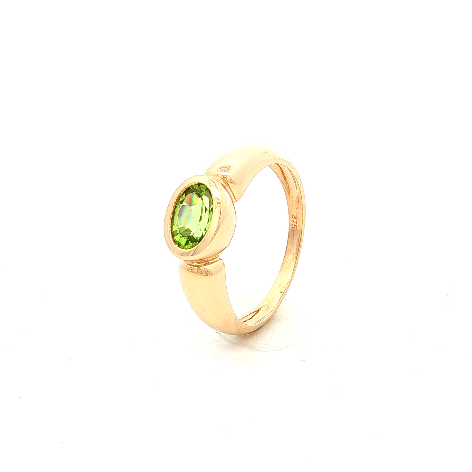 Peridot Dress Ring in Yellow Gold