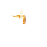Open Circle Stud in White Gold