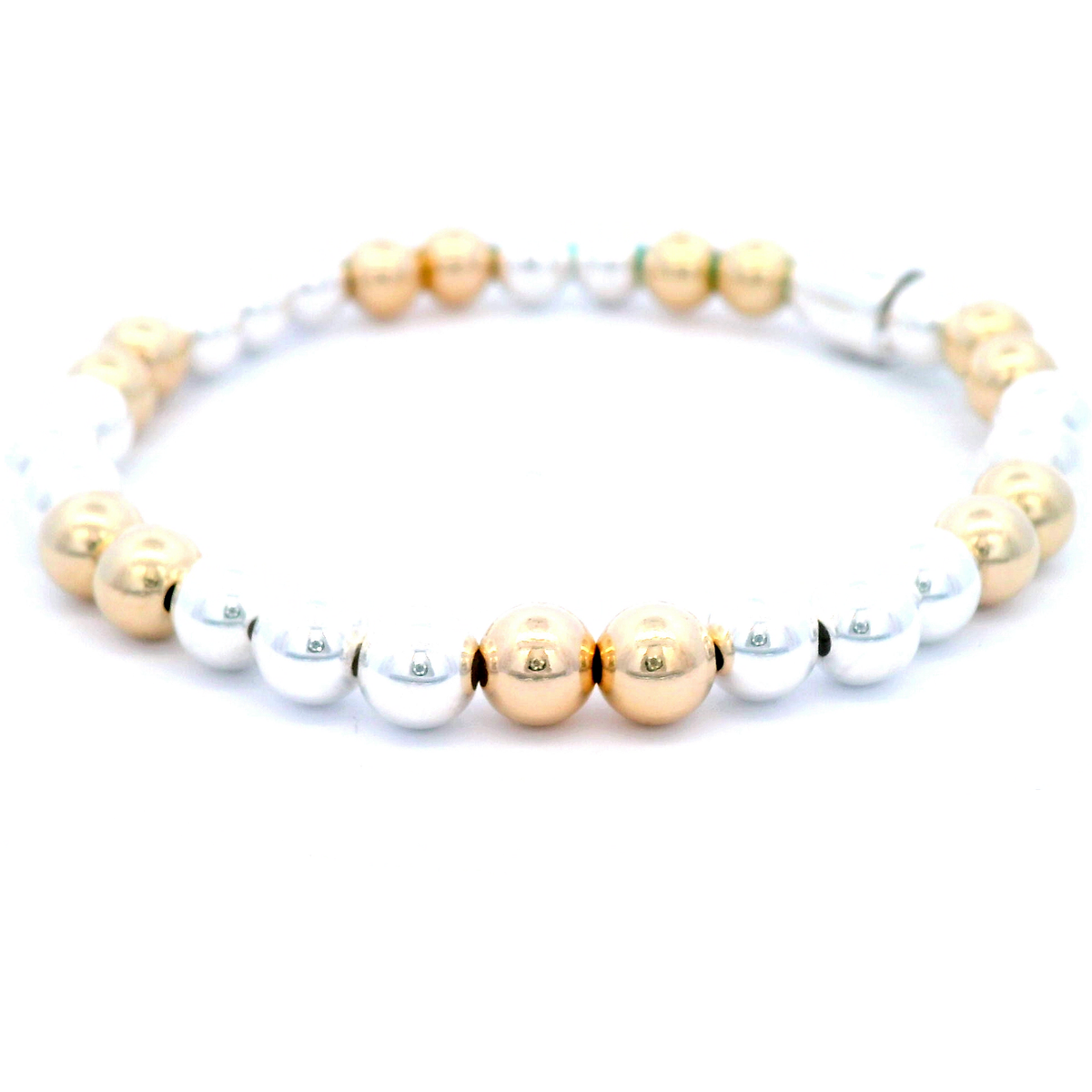 Von Treskow Two Tone  Yellow Gold/Stretchy Bracelet