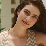 Ania Haie Gold Classic Bezel-Set Station Necklace