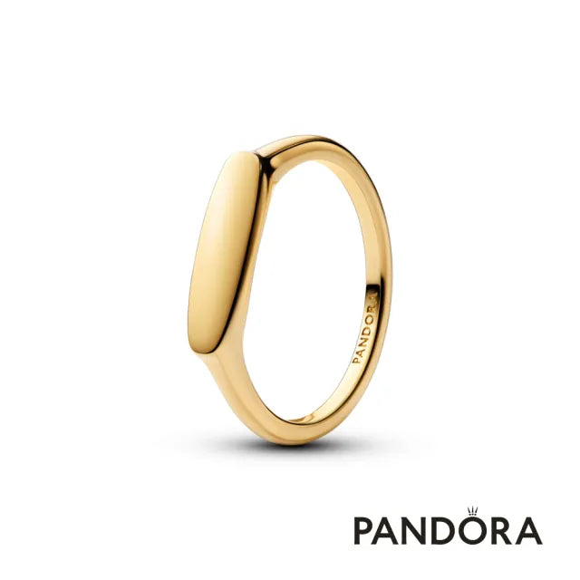 Engravable 14k gold-plated ring