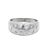 Pressure Set Diamond Slave Ring in White Gold