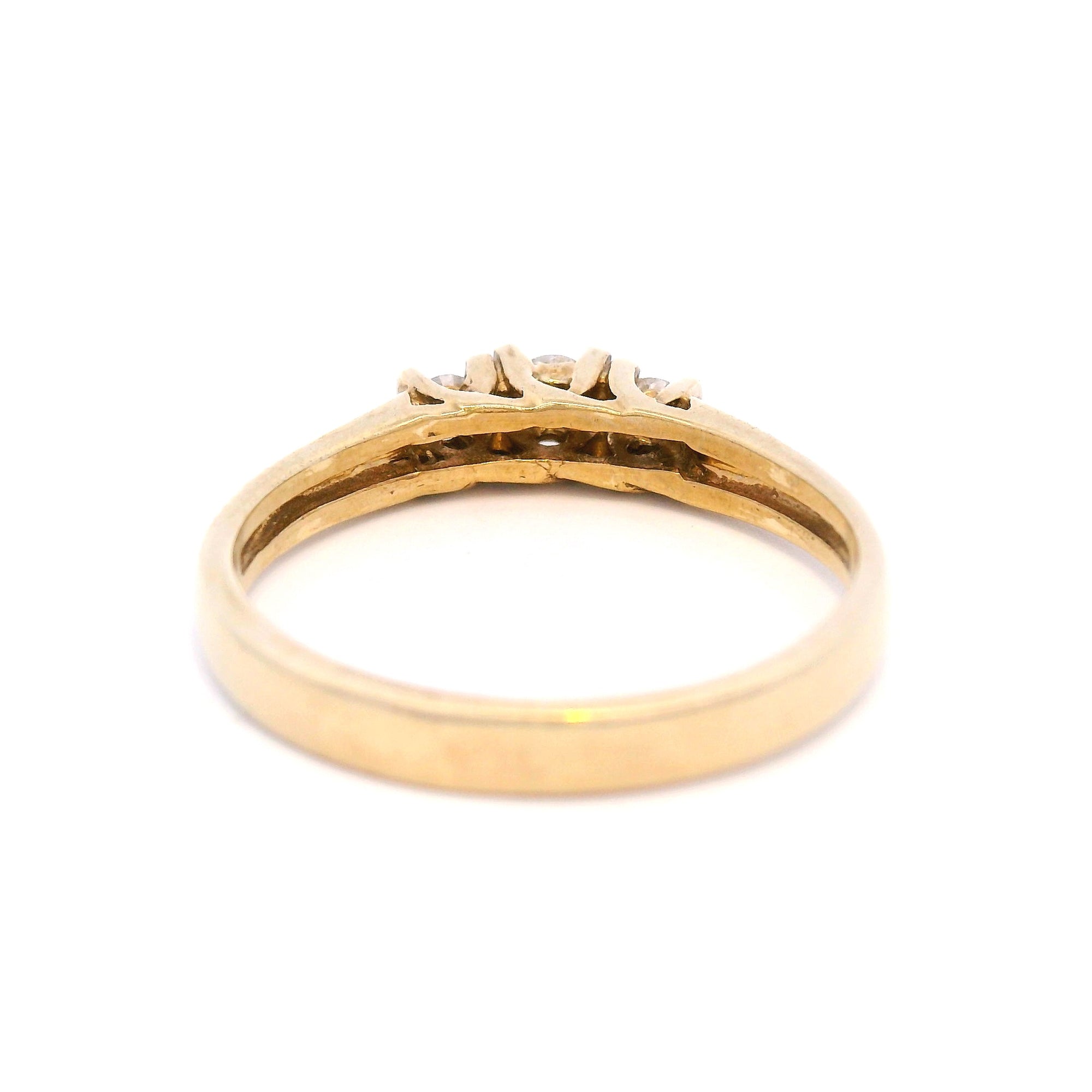 Trilogy Diamond Dress Ring in Yellow Gold