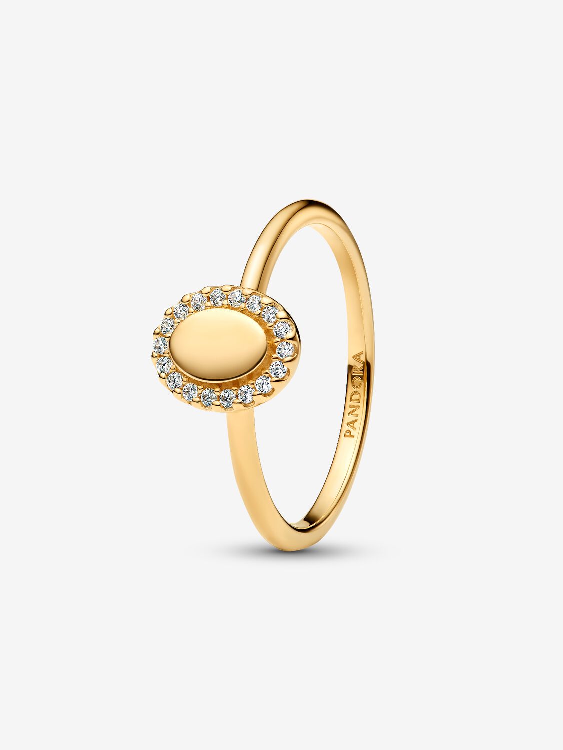Pandora Engravable Oval Halo Ring
