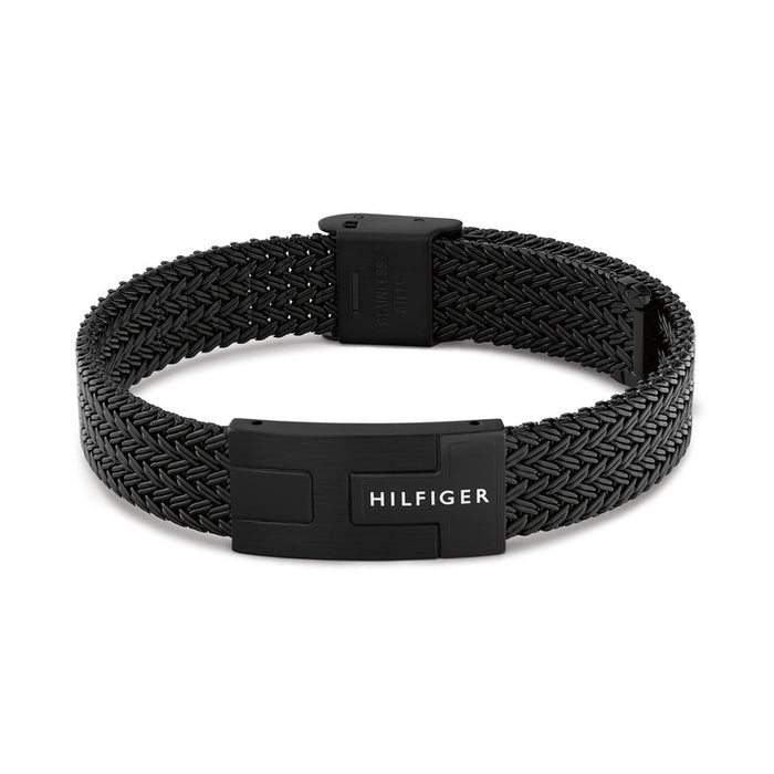 Tommy Hilfiger Jewellery Black Steel Mesh Men's Chain Bracelet