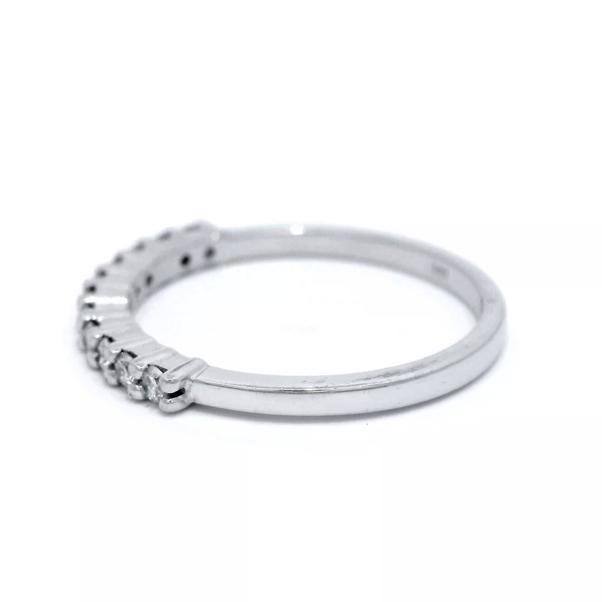 Diamond Set Wedding Ring in White Gold