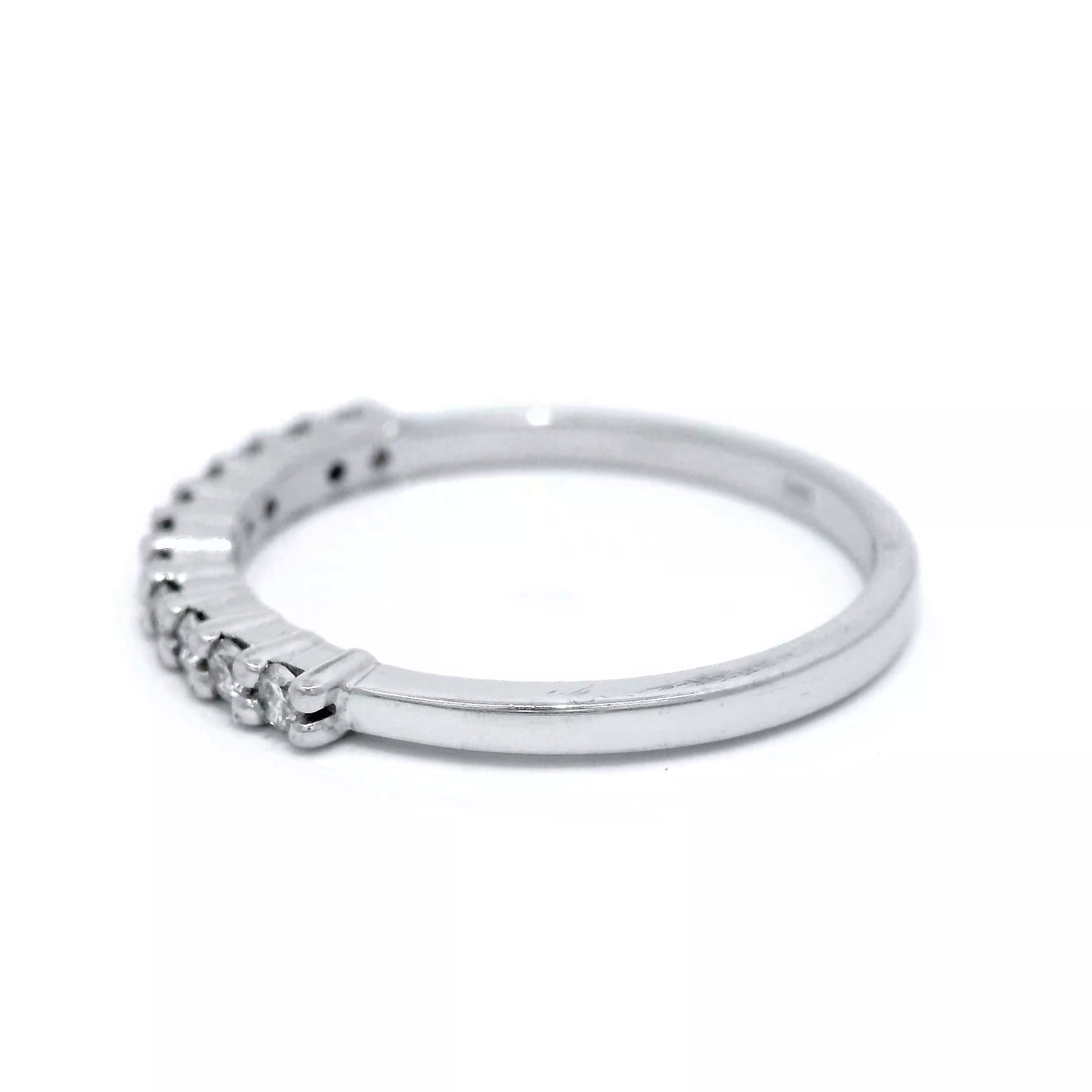 Diamond Set Wedding Ring in White Gold