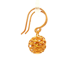 Filigree Ball Earrings in Yellow Gold