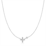 Ania Haie Silver Sparkling Lucky Clover Necklace