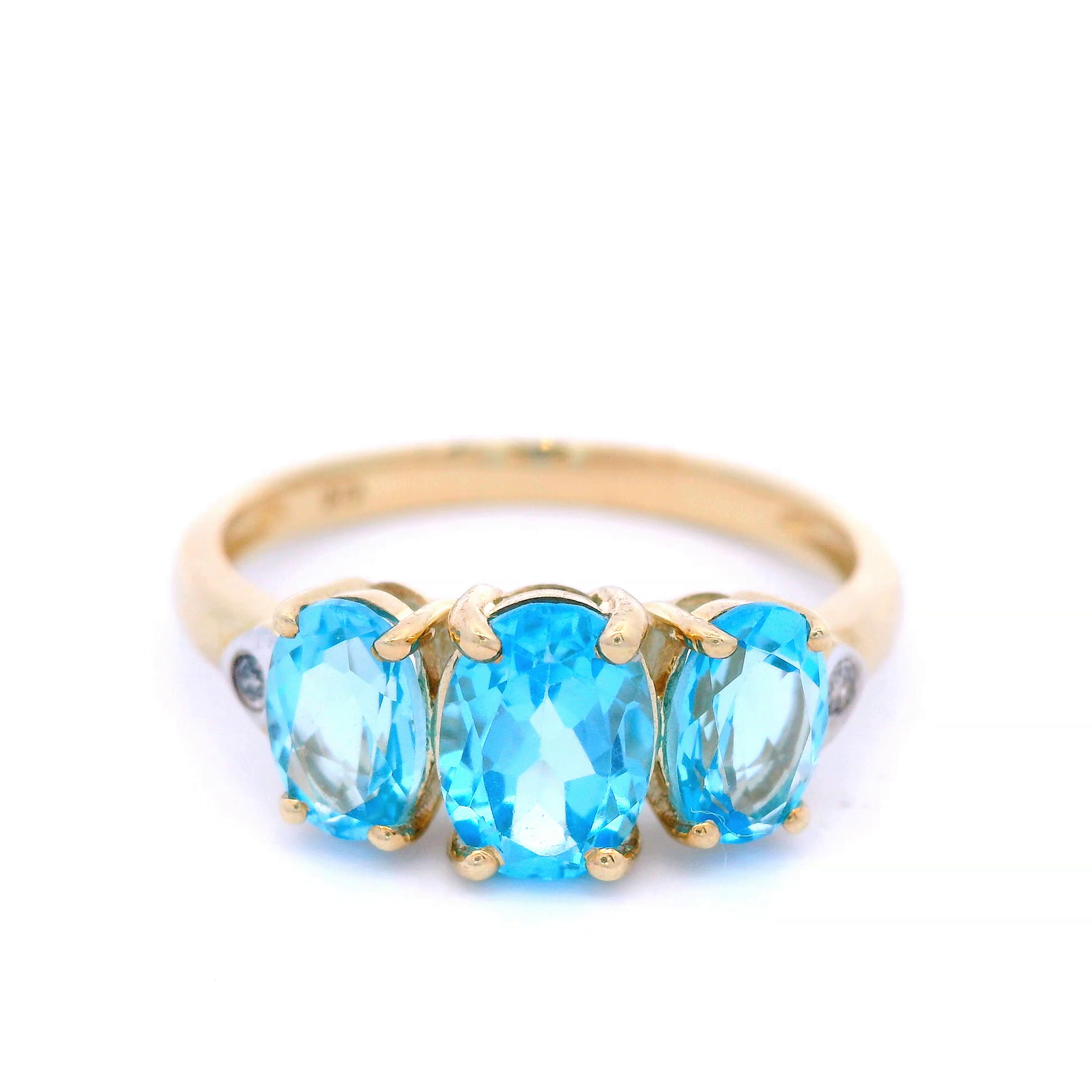 Blue Topaz and Diamond Dress Ring