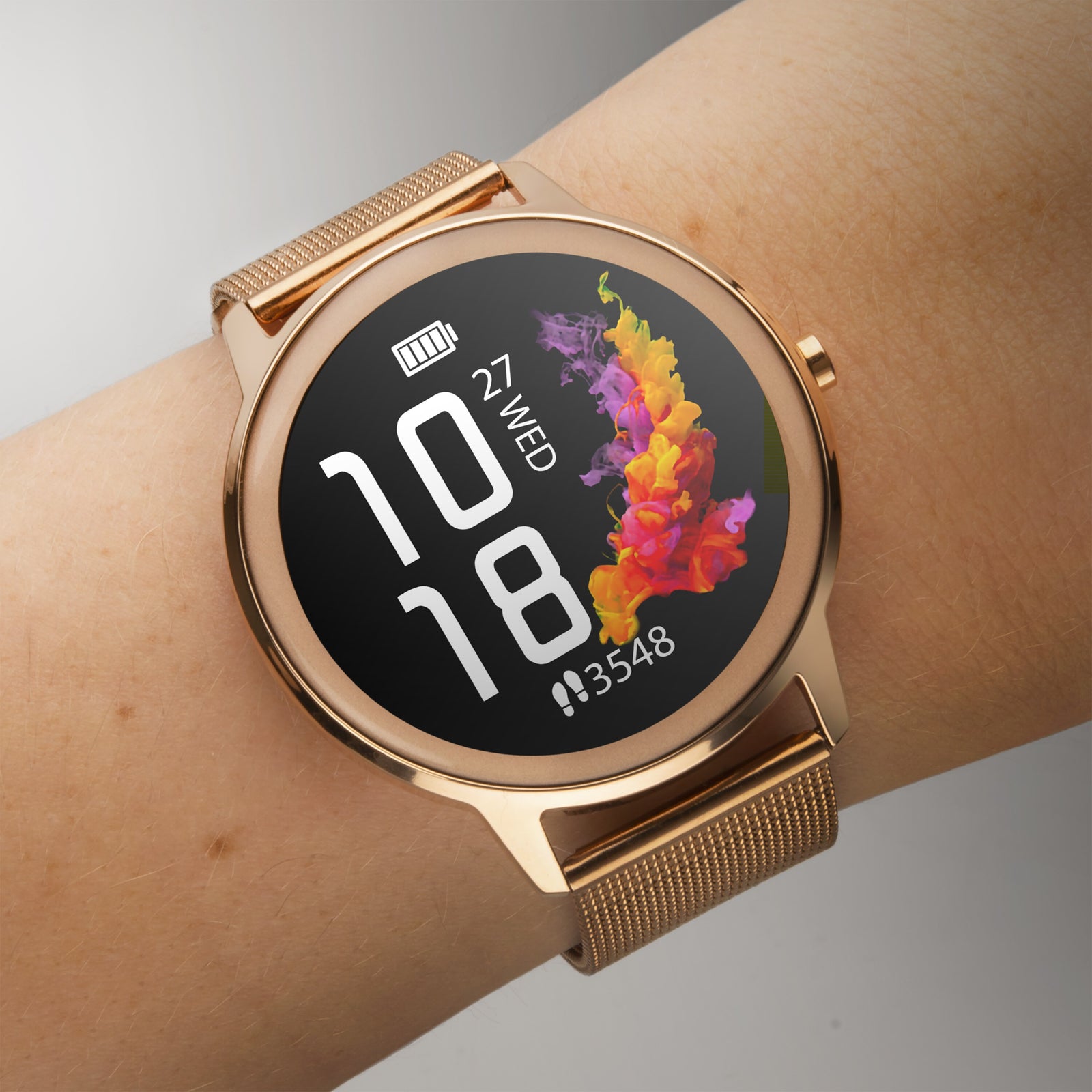 Sekonda Flex Smartwatch | Rose Gold Case & Mesh Strap