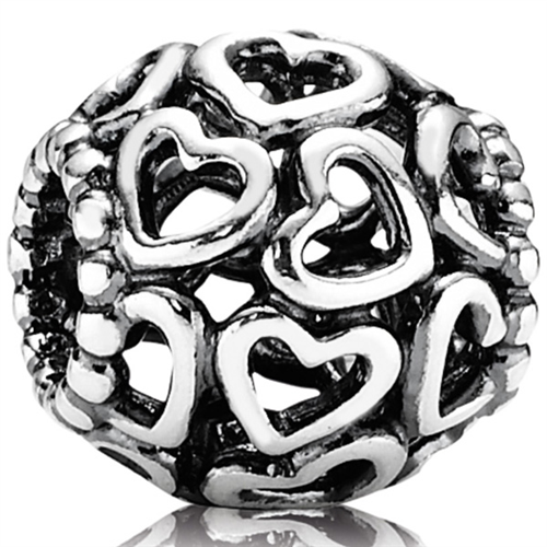 Openwork Hearts, Open Your Heart Silver Charm