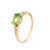 Horizontal Set Oval Cut Peridot Ring