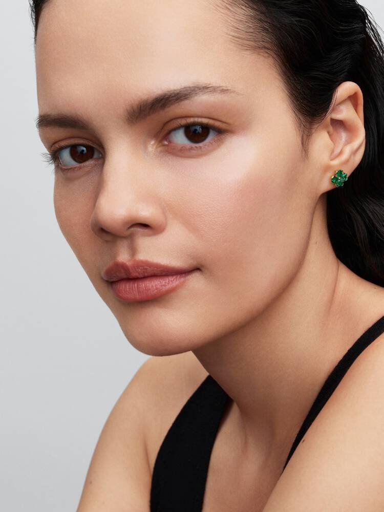 Pandora Green Lucky Clover Stud Earrings