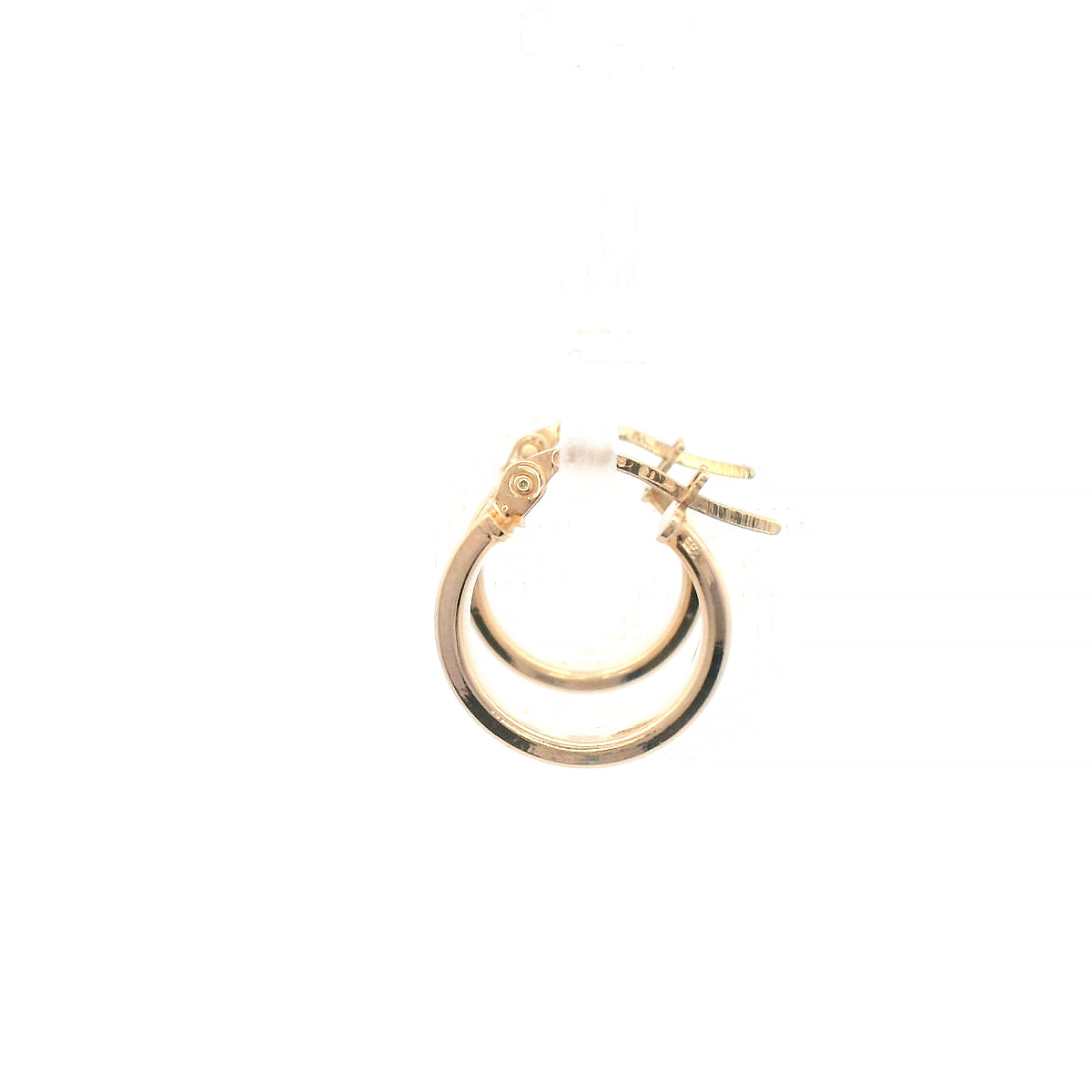 Plain High Polished Square Edge Hoop Earring