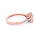 9 Carat Rose Gold Dress Ring Morganite and Diamond Ring