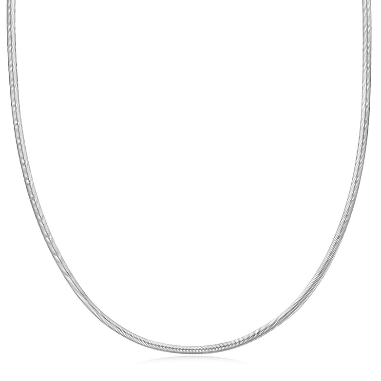 #4A TWINKLE SIL FLAT SNAKE CHAIN 38+7cm