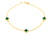 9ct Yellow Gold Malachite Petal Bracelet 19cm