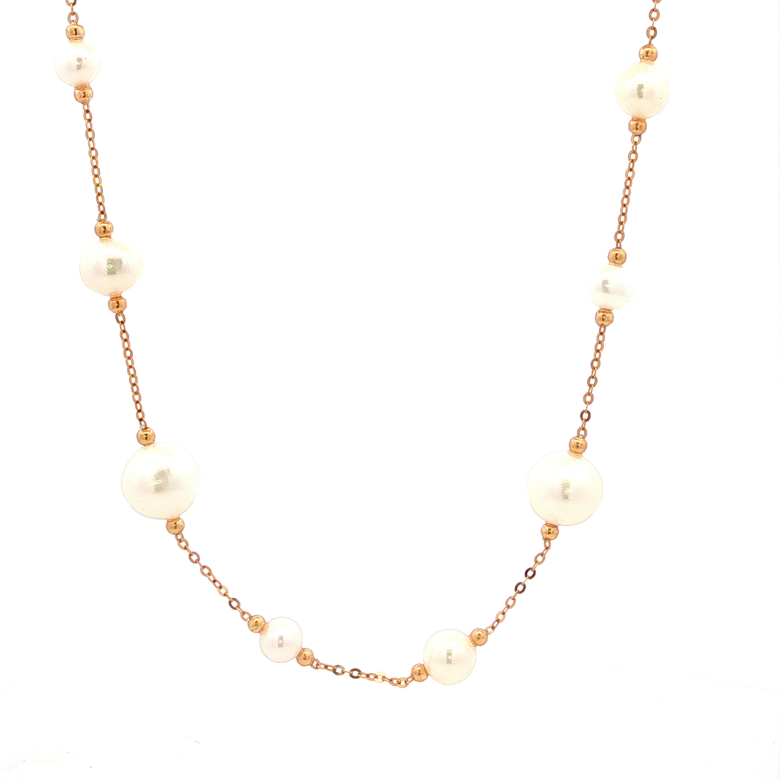 Ikecho Olivia Freshwater Pearl Necklace in Yellow Gold