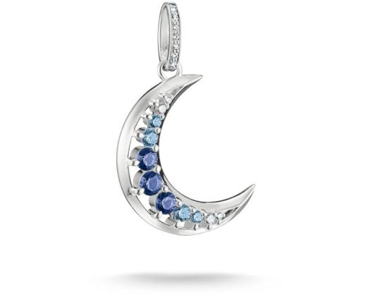 Thomas Sabo Midnight Blue CZ Moon Pendant