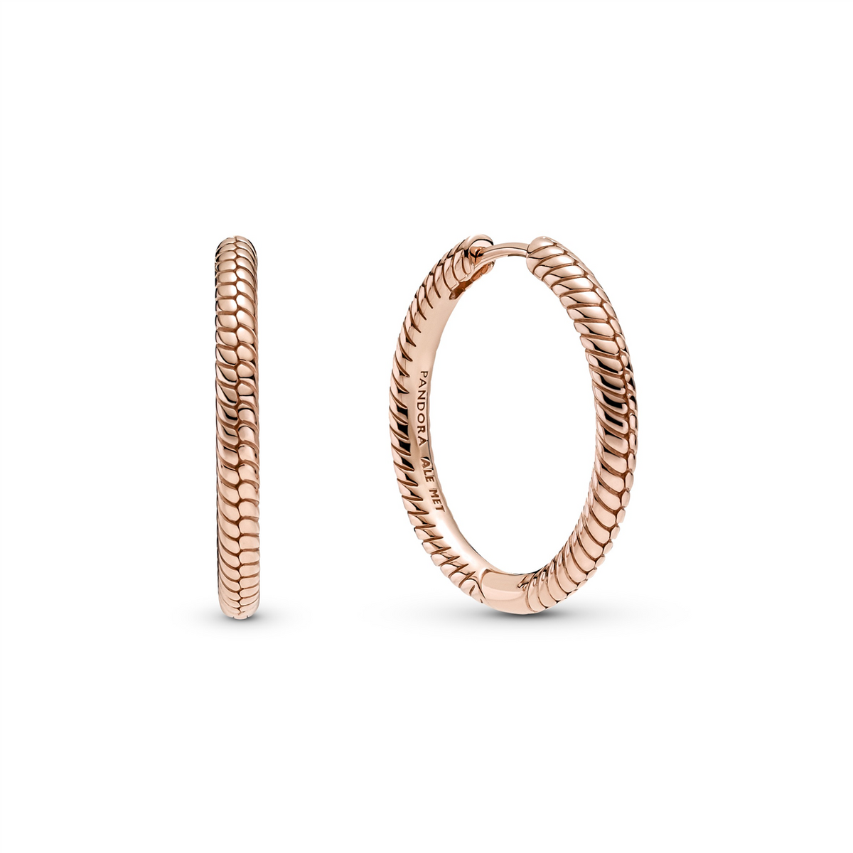 Pandora Rose Snake Chain Small Hoop Earrings