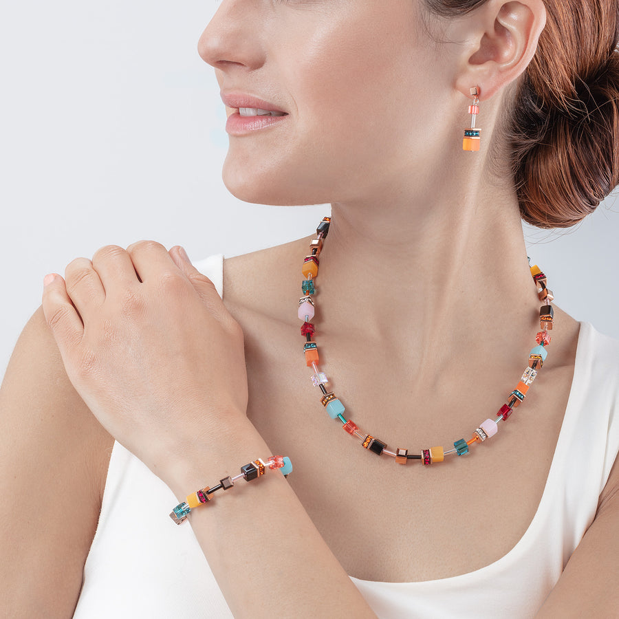 Coeur De Lion Geo Cube Iconic Multicolour Necklace