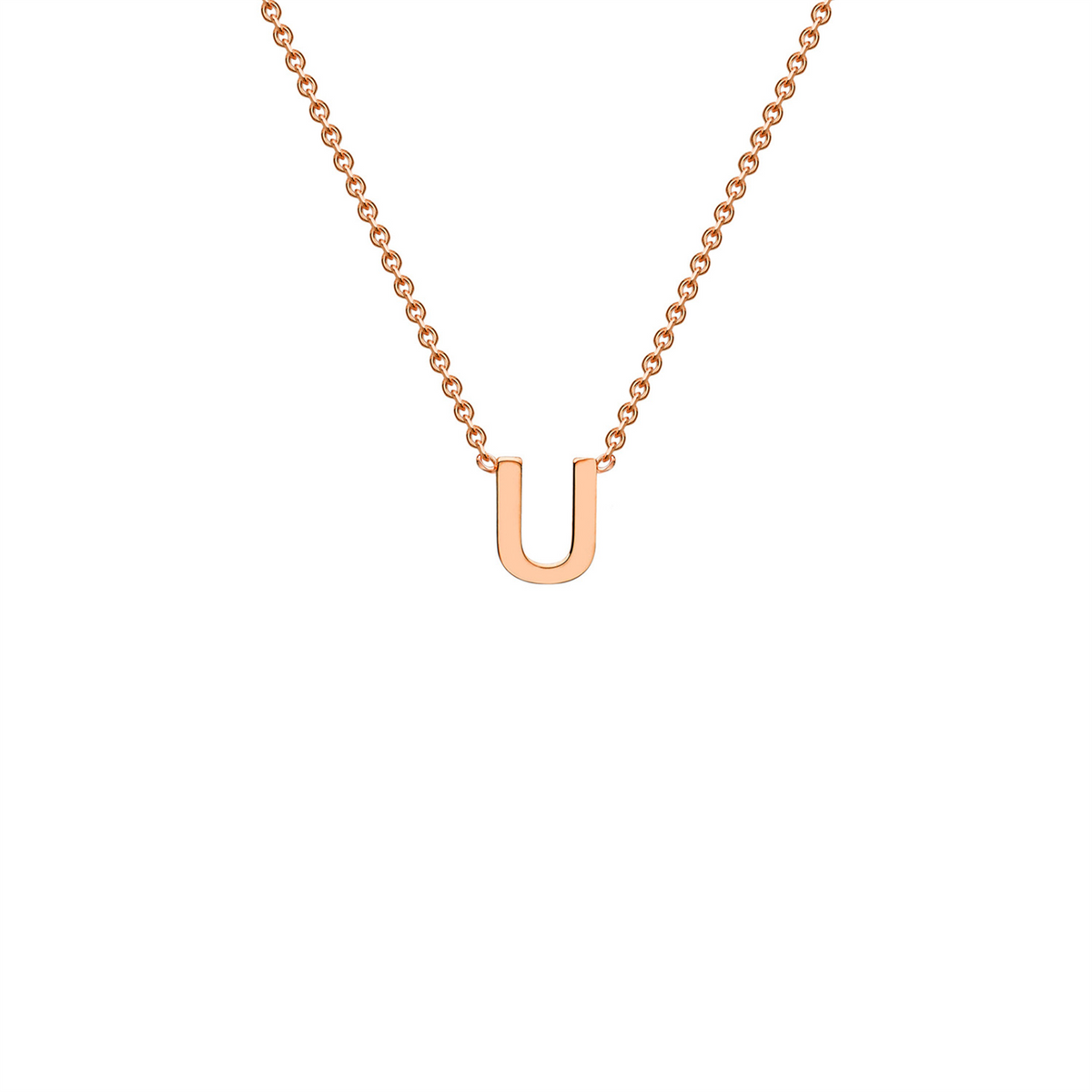 9ct Yellow Gold Petite Initial Necklace - D
