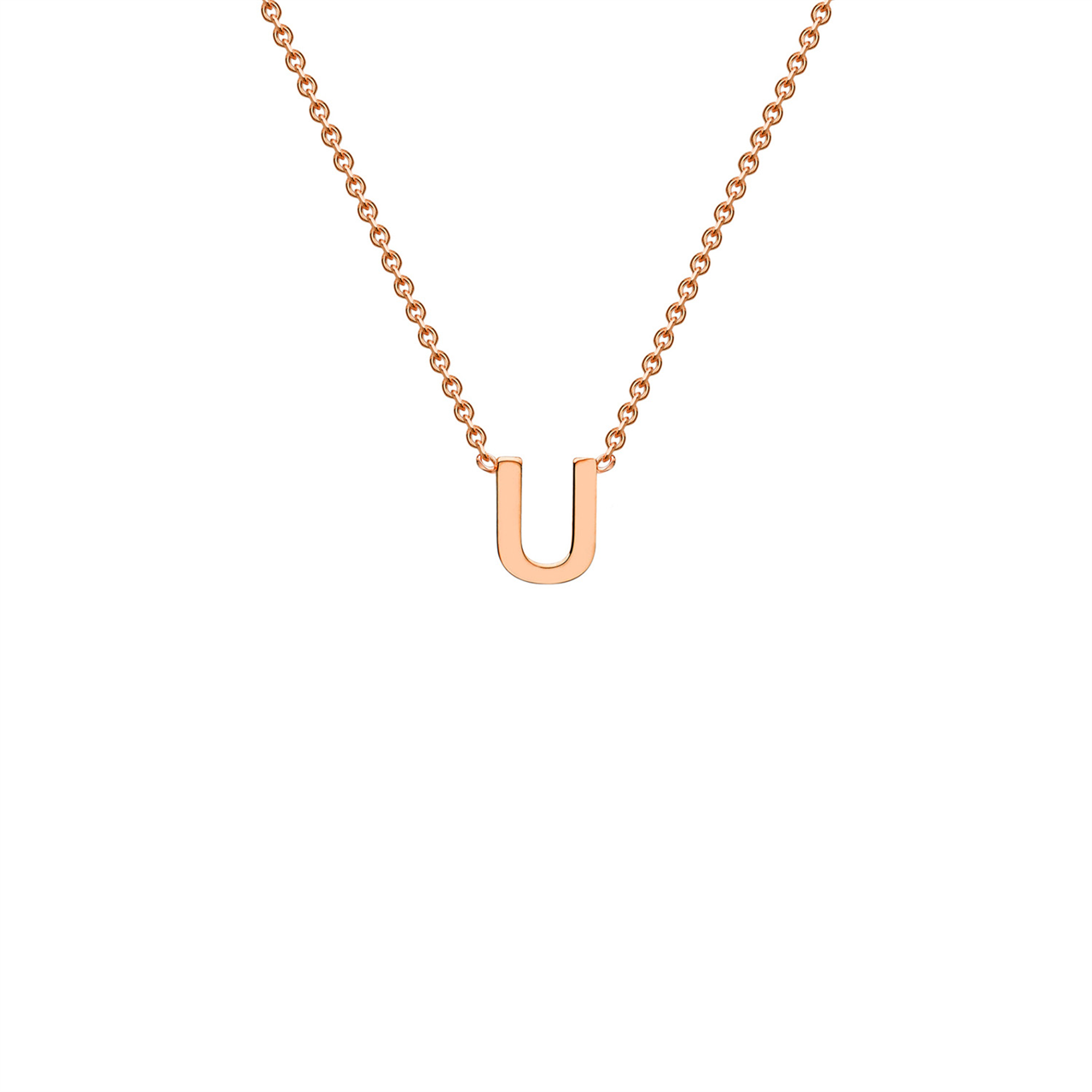 9ct Yellow Gold Petite Initial Necklace - D