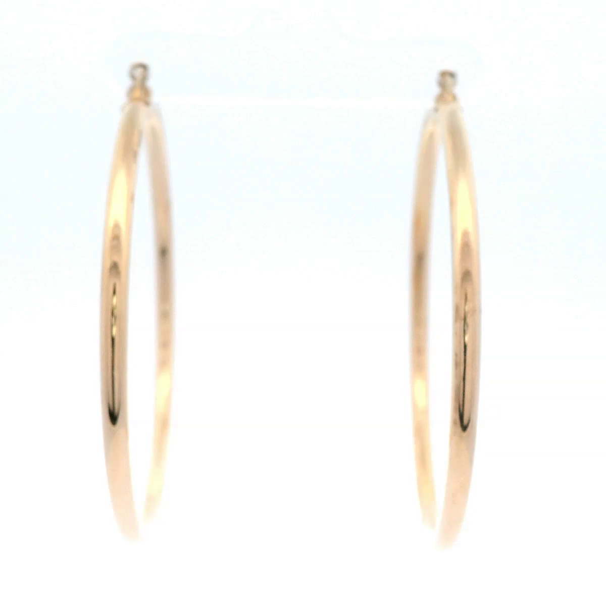 Tube Hoop Earring in Yellow Gold