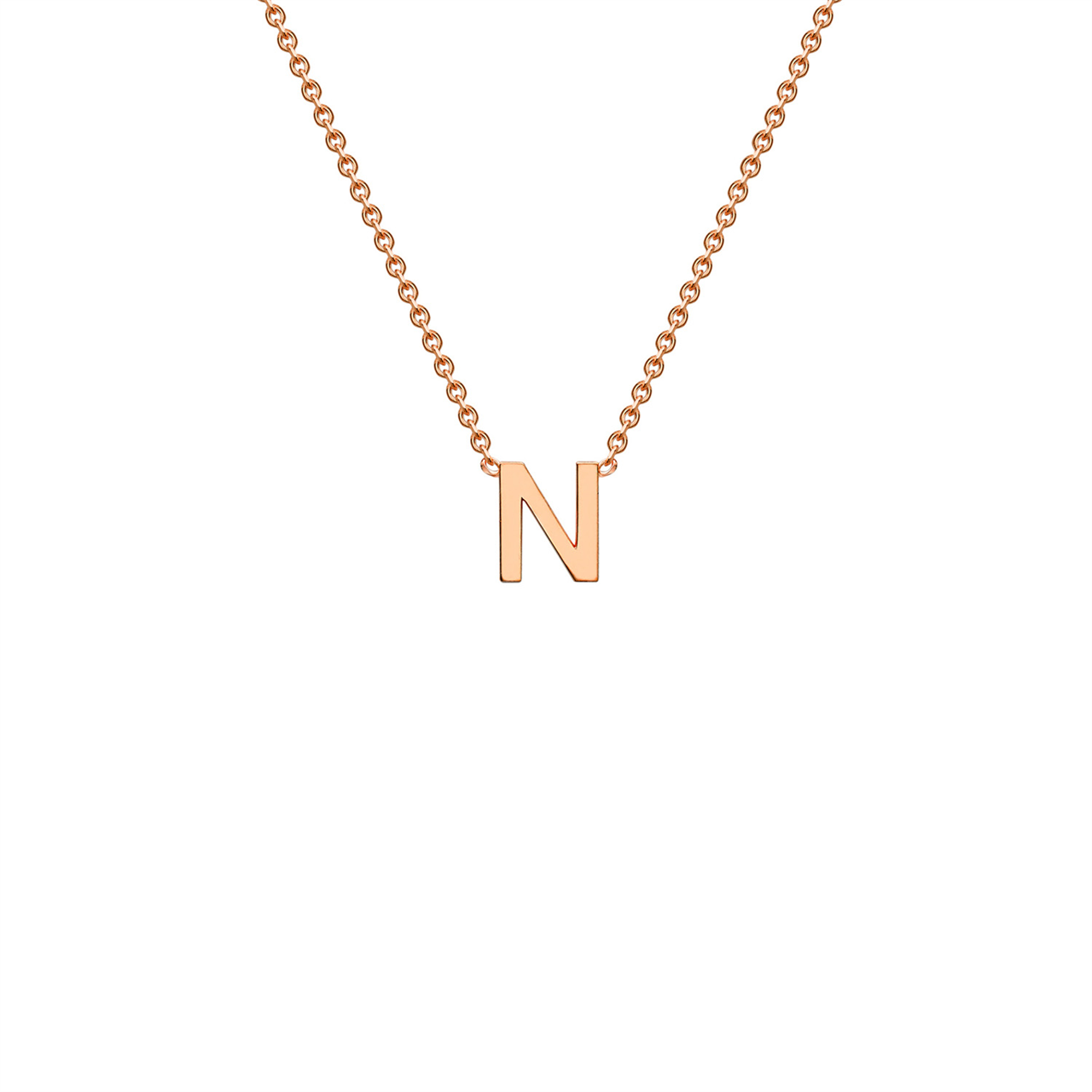 9ct Yellow Gold Petite Initial Necklace - D