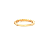 Straight Claw Set Pink Sapphire Dress Ring in Yellow Gold