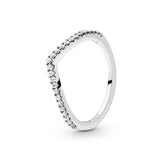 Shimmering Wish Silver Ring w CZ