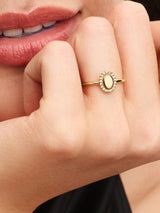 Pandora Engravable Oval Halo Ring