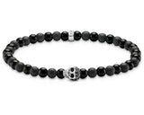 Thomas Sabo Talisman bracelet skull with obsidian beads