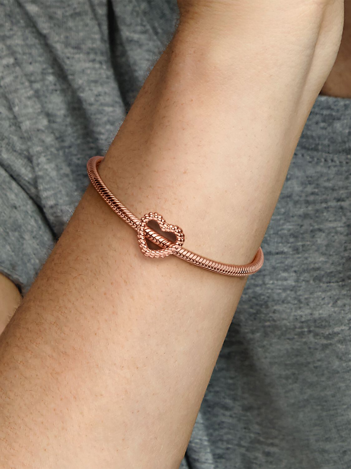 PANDORA Rose Beaded Heart Charm