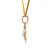 9ct Yellow Gold Blue Topaz Pendant