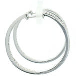 9CT W/G PAVE SET LARGE HUGGIE Dia EARRINGS TDW .50CT